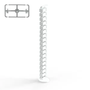 TecLines TKF001W Kabelf?hrung f?r Steh-Sitz Tisch 128,5 cm, wei?