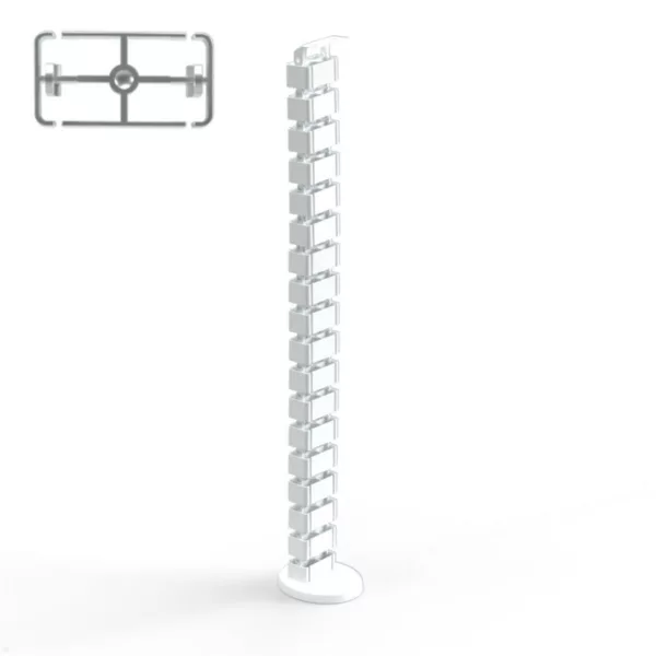 TecLines TKF001W Kabelf?hrung f?r Steh-Sitz Tisch 128,5 cm, wei?