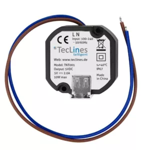 TecLines TNT001 Wandeinbau USB Netzteil Unterputz f?r Tablets