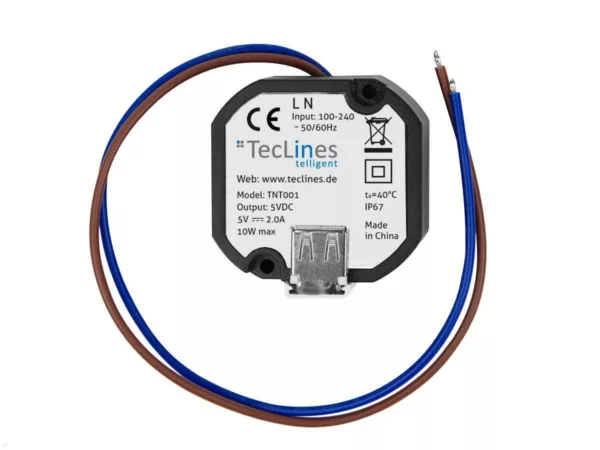 TecLines TNT001 Wandeinbau USB Netzteil Unterputz f?r Tablets