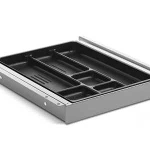 TecLines TUS014A ausziehbare Unterbau Schublade S, Aluminium