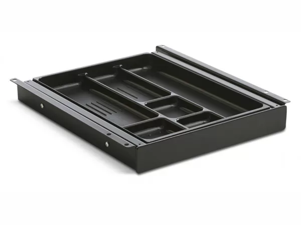 TecLines TUS014B ausziehbare Unterbau Schublade S, schwarz
