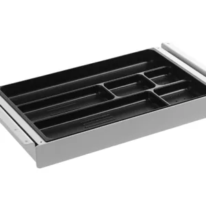 TecLines TUS016A ausziehbare Unterbau Schublade M, Aluminium