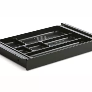 TecLines TUS017B ausziehbare Unterbau Schublade M inkl. Schloss, schwarz