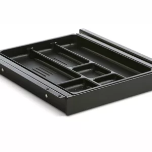 TecLines TUS015B ausziehbare Unterbau Schublade S inkl. Schloss, schwarz