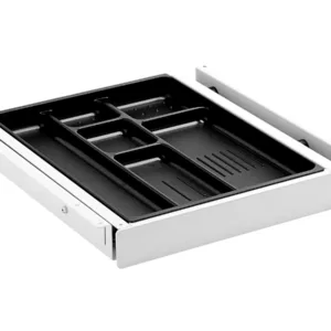 TecLines TUS015W ausziehbare Unterbau Schublade S inkl. Schloss, wei?