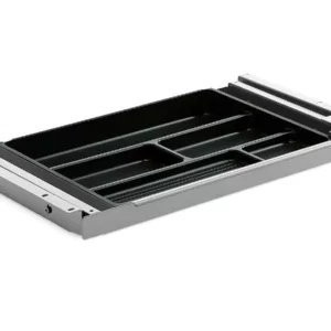 TecLines TUS004A ausziehbare Unterbau Schublade S abschlie?bar, silber