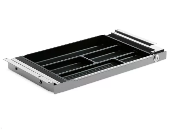 TecLines TUS004A ausziehbare Unterbau Schublade S abschlie?bar, silber