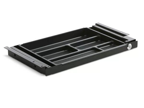 TecLines TUS004B ausziehbare Unterbau Schublade S abschlie?bar, schwarz