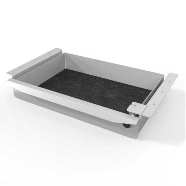 TecLines TUS018S ausziehbare Unterbau Schublade, abschlie?bar, silber