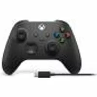 Microsoft Xbox Wireless Controller + USB-C Cable Schwarz Gamepad Analog / Digital PC, Xbox One, Xbox One S, Xbox One X, Xbox Series S, Xbox Series X