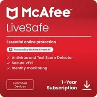 McAfee LiveSafe – Unbegrenzte Anzahl von Geräten – 1-Jahres-Abonnement