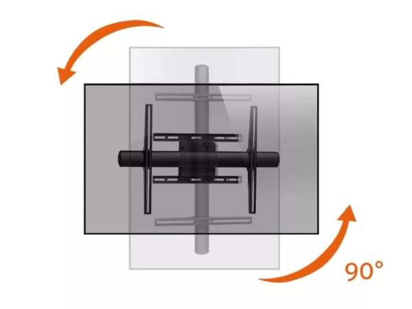 Vogels PFW 6858 Display Wandhalterung 90Grad drehbar (Pivot-Funktion) bis 65 Zol...