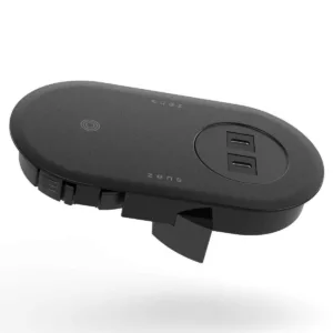 Zens PuK Combi ZEPC01BPD mit Qi-Ladefunktion und 2 x USB-C, schwarz