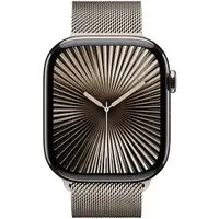 Apple Watch Series 10 LTE 46mm Natural Titangehäuse mit Natural Milanese Loop - M/L