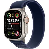 Apple Watch Ultra 2 LTE 49mm Titanium Natur Gehäuse mit blauem Trail Armband - M/L