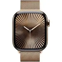 Apple Watch Series 10 LTE 42mm Gold Titangehäuse mit Gold Milanese Loop