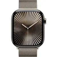 Apple Watch Series 10 LTE 46mm Natural Titangehäuse mit Natural Milanese Loop - M/L