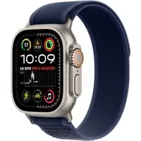 Apple Watch Ultra 2 LTE 49mm Titanium Natur Gehäuse mit blauem Trail Armband - M/L