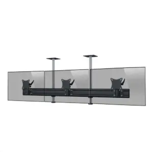 MonLines MDH204B Flat 3-fach Monitor Deckenhalter bis 32 Zoll, schwarz