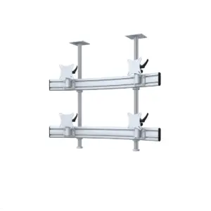 MonLines MDH224G Para 2+2 Monitor Deckenhalterung bis 32 Zoll, grau