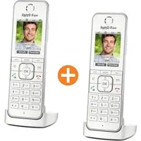 2x AVM FRITZ!Fon C6 White schnurloses DECT Komforttelefon für FRITZ!Box