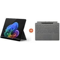 Microsoft Surface Pro (11. Edition) Copilot+ PC 13" OLED 2in1 Graphit Snapdragon® X Elite 16GB/1TB SSD Win11 EP2-08384 ohne Netzteil inkl. MS Surface Pro Keyboard mit Slim Pen platin