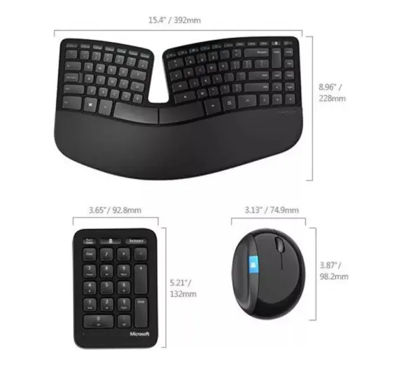 Microsoft Sculpt Ergonomic Desktop -Maus+Tastatur+Ziffernblock, Schweizer-QWERTZ – Bild 3