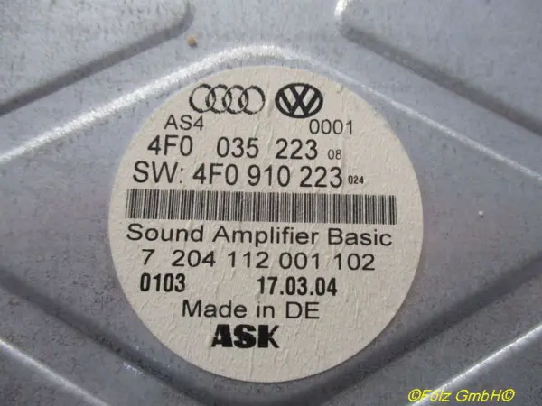 Audio-Verstärker AUDI A6 (4F2, C6) 3.0 TDI QUATTRO BOSE,4F0035223 165 KW – Bild 3