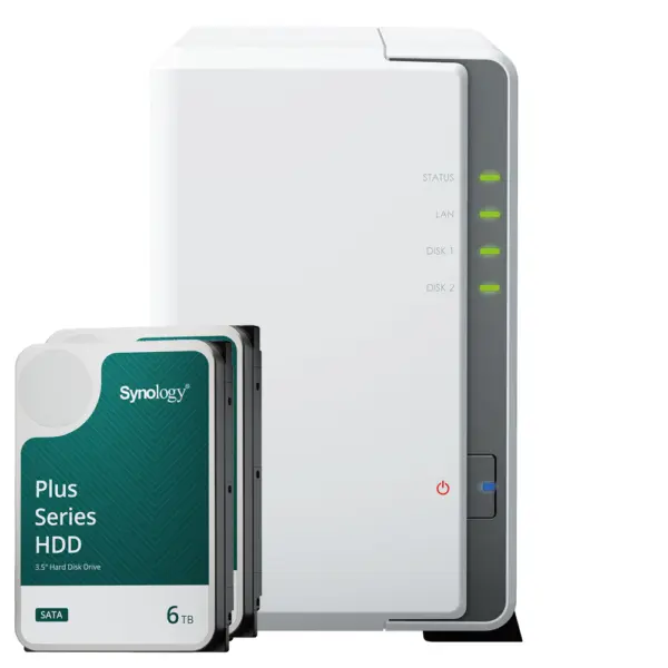 Synology DS223j 12TB Synology Plus HDD NAS-Bundle NAS inkl. 2x 6TB Synology Plus 3.5 Zoll SATA Festplatte – Bild 2