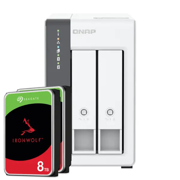 QNAP TS-216G 16TB Seagate IronWolf NAS-Bundle NAS inkl. 2x 8TB Seagate IronWolf 3.5 Zoll SATA Festplatte – Bild 2