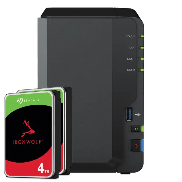 Synology DS223 8TB Seagate IronWolf NAS-Bundle NAS inkl. 2x 4TB Seagate IronWolf 3.5 Zoll SATA Festplatte – Bild 2
