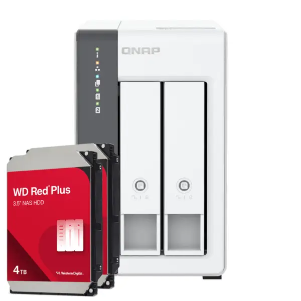 QNAP TS-216G 8TB WD Red Plus NAS-Bundle NAS inkl. 2x 4TB WD Red Plus 3.5 Zoll SATA Festplatte – Bild 2