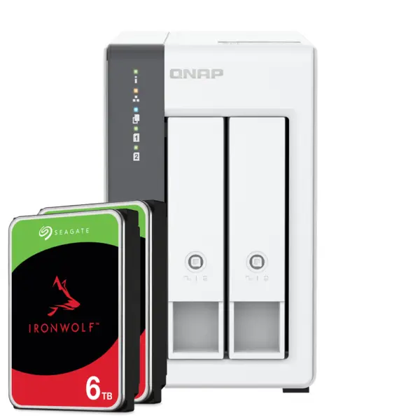 QNAP TS-216G 12TB Seagate IronWolf NAS-Bundle NAS inkl. 2x 6TB Seagate IronWolf 3.5 Zoll SATA Festplatte – Bild 2