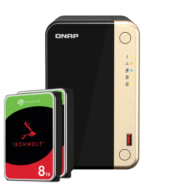 QNAP Systems TS-264-8G 16TB Seagate IronWolf NAS-Bundle NAS inkl. 2x 8TB Seagate IronWolf 3.5 Zoll SATA Festplatte – Bild 2
