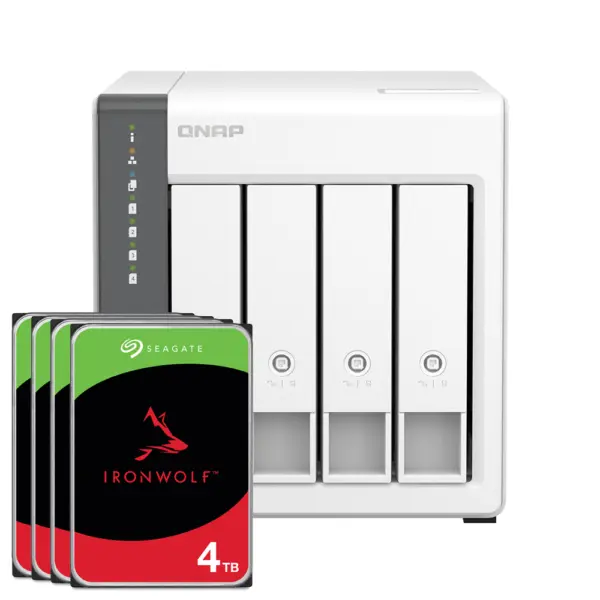 QNAP Systems TS-433-4G 16TB Seagate IronWolf NAS-Bundle NAS inkl. 4x 4TB Seagate IronWolf 3.5 Zoll SATA Festplatte – Bild 2