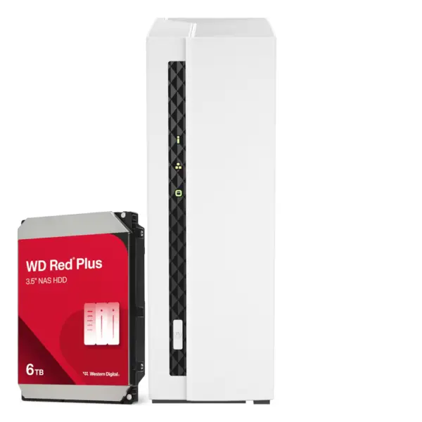 QNAP TS-133 6TB WD Red Plus NAS-Bundle NAS inkl. 1x 6TB WD Red Plus 3.5 Zoll SATA Festplatte – Bild 2