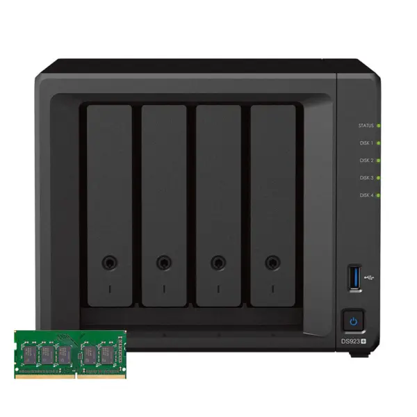 Synology DS923+ inkl. 4GB RAM Bundle mit 4-Bay NAS und 4GB Arbeitsspeicher (nicht verbaut) – Bild 2