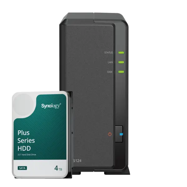 Synology DS124 4TB Synology Plus HDD NAS-Bundle NAS inkl. 1x 4TB Synology Plus HDD 3.5 Zoll SATA – Bild 2