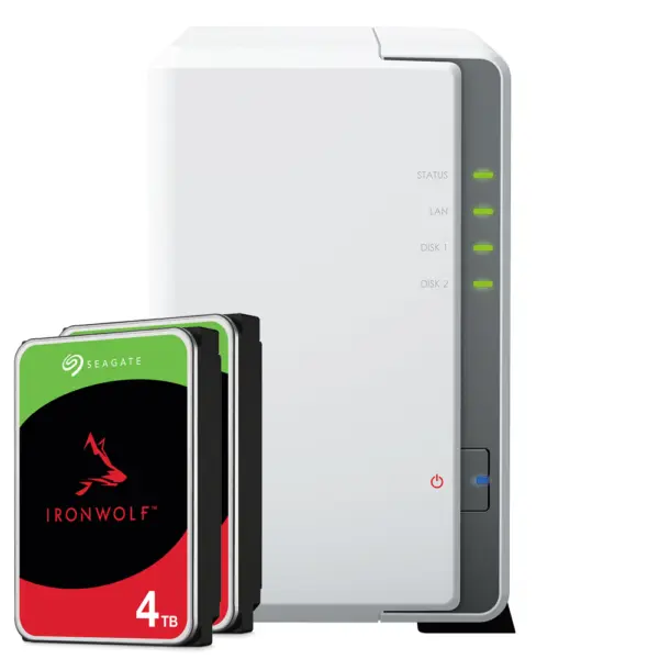 Synology DS223j 8TB Seagate IronWolf NAS-Bundle NAS inkl. 2x 4TB Seagate IronWolf s 3.5 Zoll SATA Festplatte – Bild 2