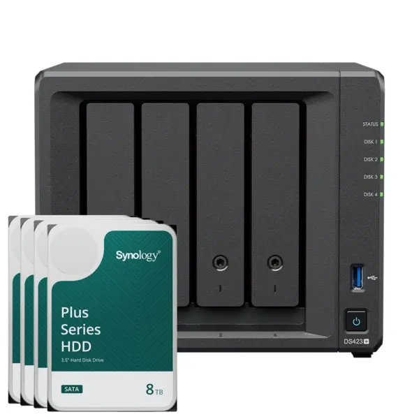 Synology DS423+ 32TB Synology Plus HDD NAS-Bundle NAS inkl. 4x 8TB Synology Plus HDD 3.5 Zoll SATA – Bild 2