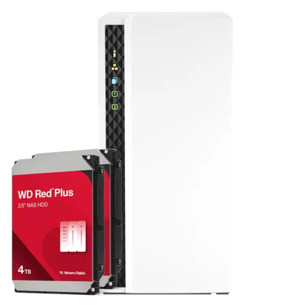 QNAP TS-233 8TB WD Red Plus NAS-Bundle NAS inkl. 2x 4TB WD Red Plus 3.5 Zoll SATA Festplatte – Bild 2