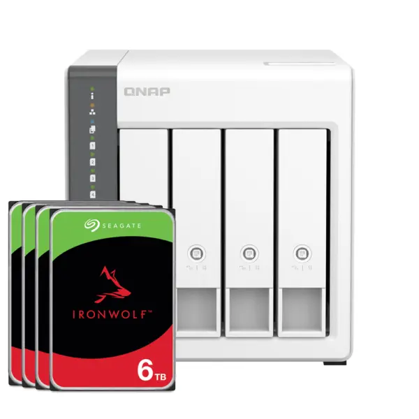 QNAP Systems TS-433-4G 24TB Seagate IronWolf NAS-Bundle NAS inkl. 4x 6TB Seagate IronWolf 3.5 Zoll SATA Festplatte – Bild 2