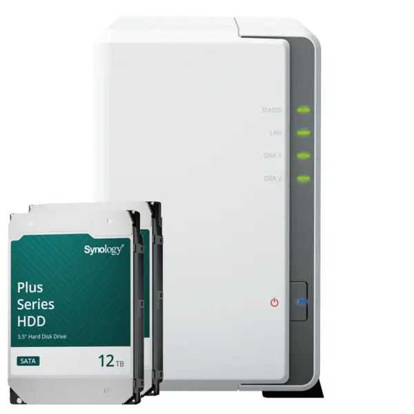 Synology DS223j 24TB Synology Plus HDD NAS-Bundle NAS inkl. 2x 12TB Synology Plus HDD 3.5 Zoll SATA – Bild 2