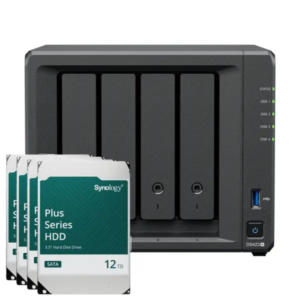 Synology DS423+ 48TB Synology Plus HDD NAS-Bundle NAS inkl. 4x 12TB Synology Plus HDD 3.5 Zoll SATA – Bild 2