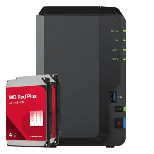Synology DS223 8TB WD Red Plus NAS-Bundle NAS inkl. 2x 4TB WD Red Plus 3.5 Zoll SATA Festplatte – Bild 2