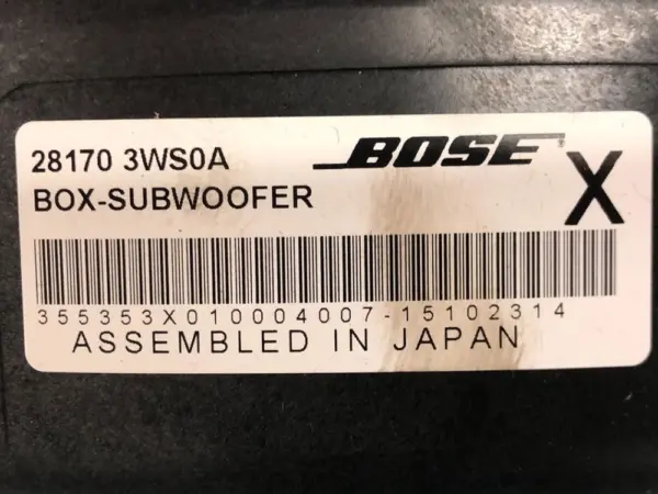 Subwoofer BOSE Megane IV (RFB) Hatchback 5-drs 1.5 Energy dCi 110 (K9K-646) 2016 (281703WS0A) – Bild 5