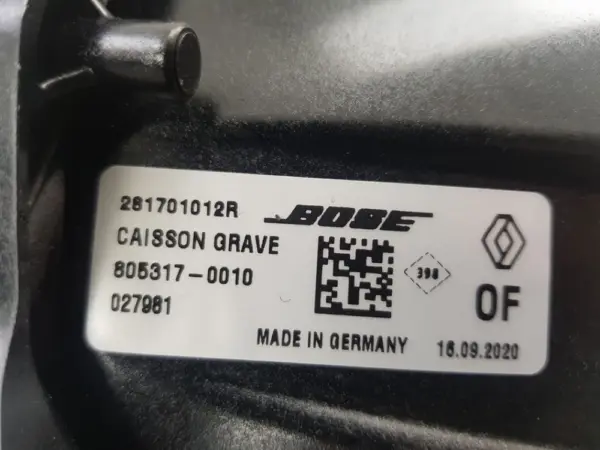 Subwoofer BOSE Captur II (RJB) SUV 1.3 TCE 130 16V (H5H-470(H5H-B4)) 2020 (281701012R) – Bild 5