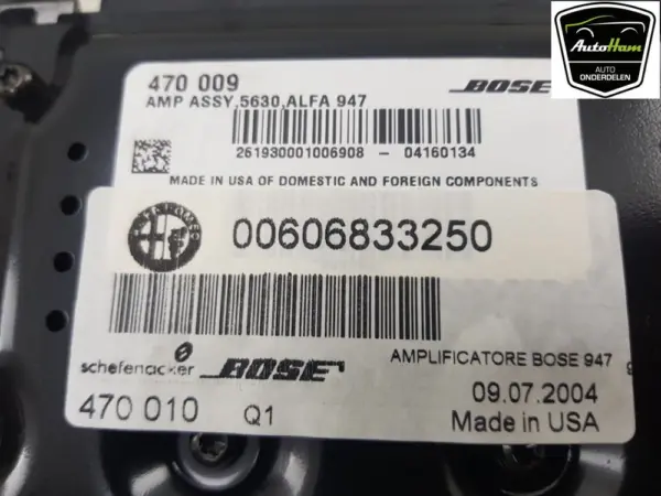 Audio Verstärker BOSE GT (937) Coupé 2.0 JTS 16V (932.A.2000) 2004 (60683325) – Bild 5