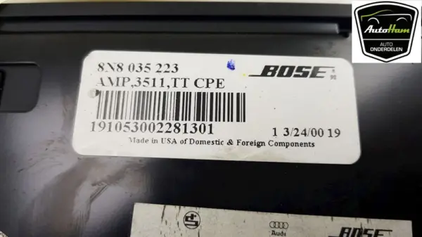 Audio Verstärker Bose TT (8N3) Coupé 1.8 T 20V Quattro (BAM) 2001 (8N8035223) 8N8035223 – Bild 4